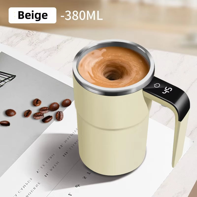 Self Mixing Coffee Mug Electric | Automatic Magnetic Stirring in 20 Seconds | Rechargeable USB-C, IP67 Waterproof 4