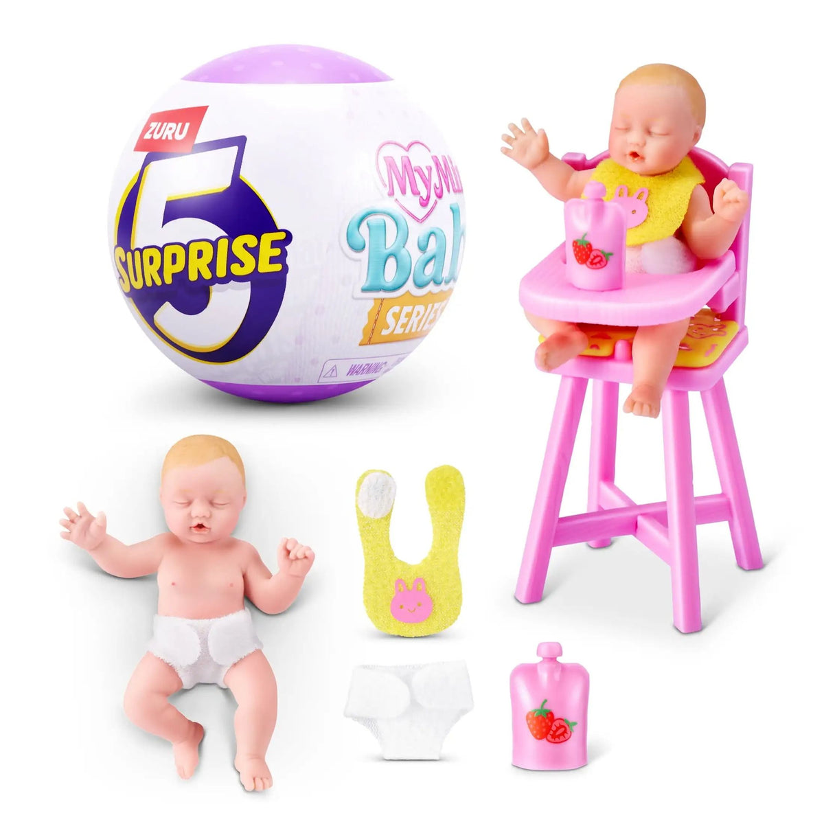 Mini Baby Blind Box Collectible Toy | Doll Plus 5 Surprise Nursery Accessories | Sensory Play & Roleplay for Kids 4
