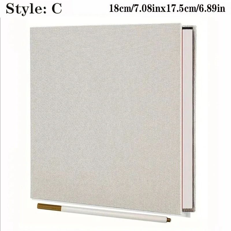 Linen Photo Album Fabric Hardcover | Self-Adhesive Pages Fit 2x3 4x6 5x7 8x10 Photos | No Glue Needed, Reposition Freely 10
