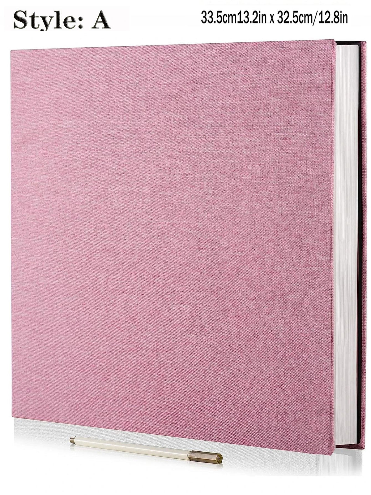 Linen Photo Album Fabric Hardcover | Self-Adhesive Pages Fit 2x3 4x6 5x7 8x10 Photos | No Glue Needed, Reposition Freely 14