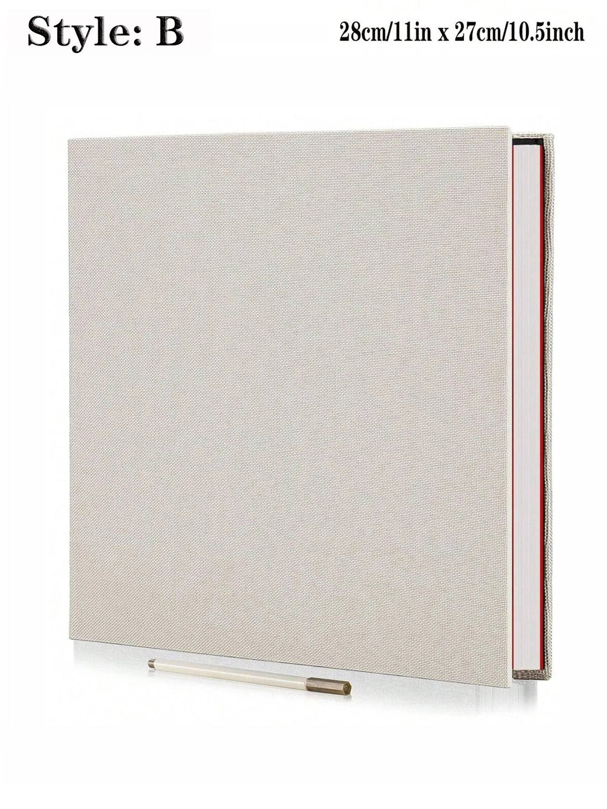 Linen Photo Album Fabric Hardcover | Self-Adhesive Pages Fit 2x3 4x6 5x7 8x10 Photos | No Glue Needed, Reposition Freely 9