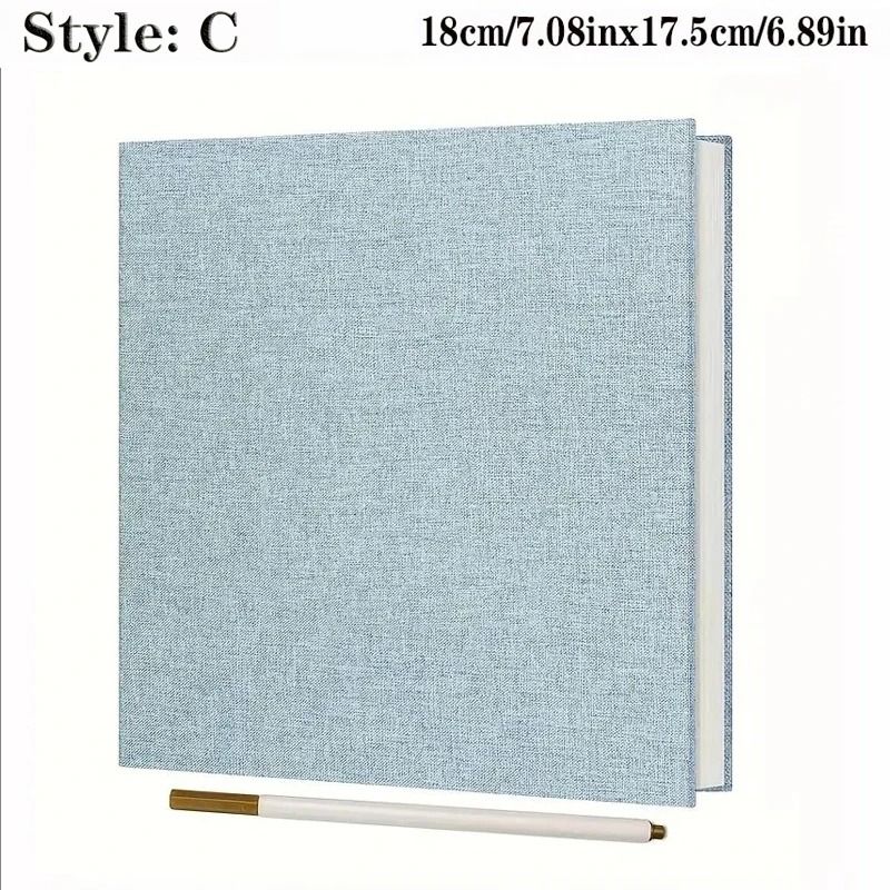Linen Photo Album Fabric Hardcover | Self-Adhesive Pages Fit 2x3 4x6 5x7 8x10 Photos | No Glue Needed, Reposition Freely 21