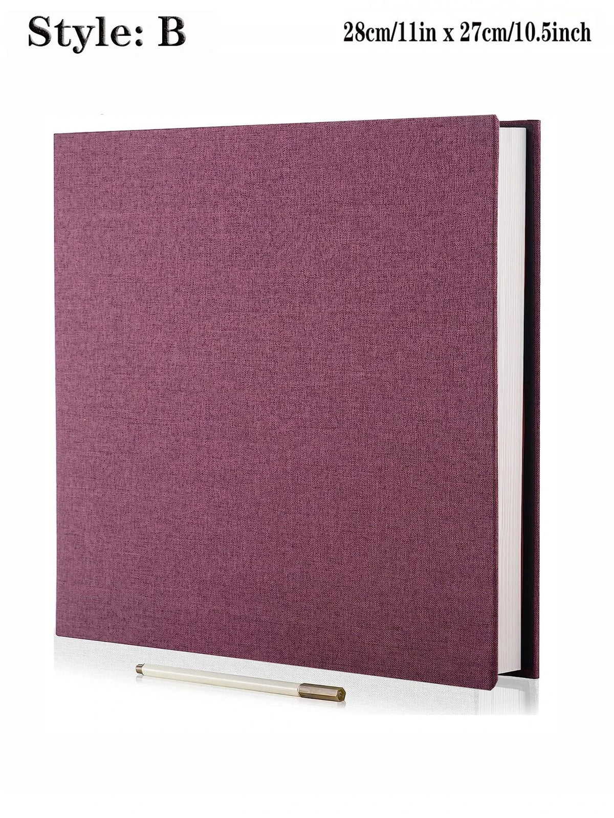 Linen Photo Album Fabric Hardcover | Self-Adhesive Pages Fit 2x3 4x6 5x7 8x10 Photos | No Glue Needed, Reposition Freely 24
