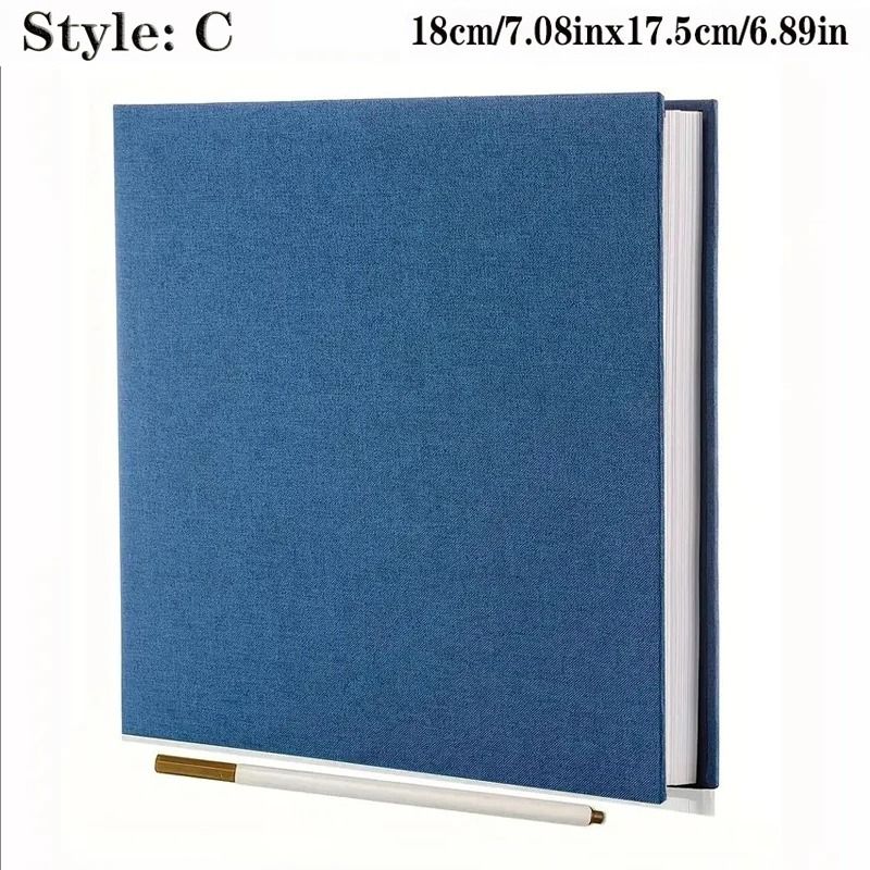 Linen Photo Album Fabric Hardcover | Self-Adhesive Pages Fit 2x3 4x6 5x7 8x10 Photos | No Glue Needed, Reposition Freely 29