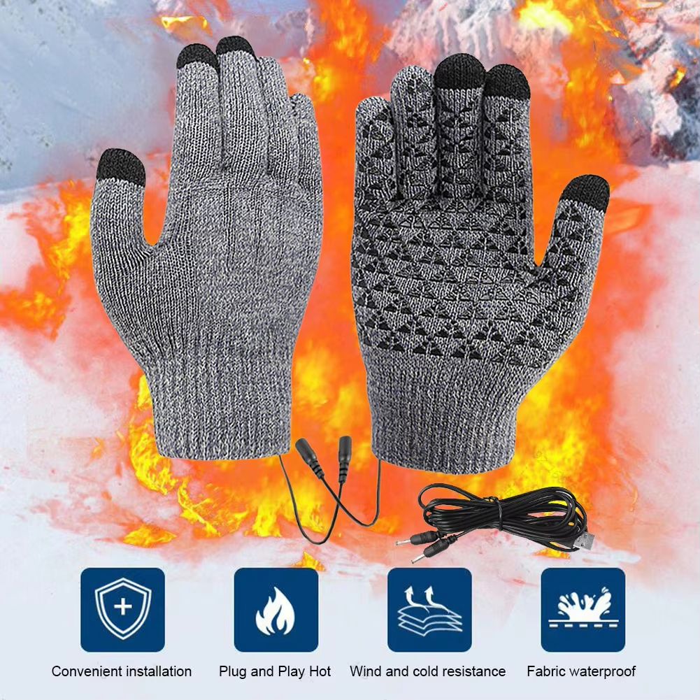 USB Electric Heated Gloves for Skiing, Riding & Outdoor Adventure | Touchscreen Fingertips | USB Powered Instant Warmth 1