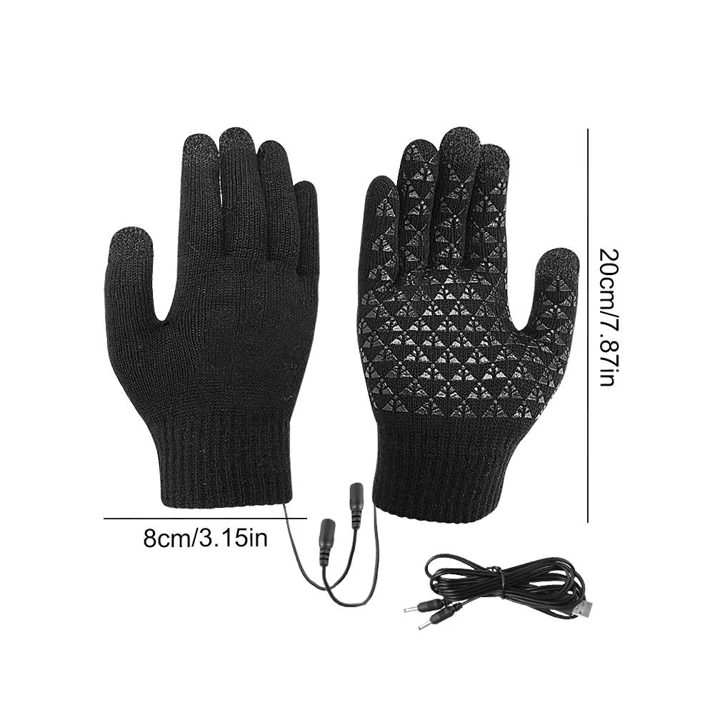 USB Electric Heated Gloves for Skiing, Riding & Outdoor Adventure | Touchscreen Fingertips | USB Powered Instant Warmth 6