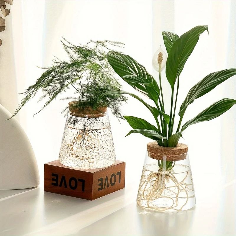 Glass Propagation Station Vase Rack | Wooden Stand for Hydroponic Plant Cuttings | Tabletop Desk Decoration Piece 5