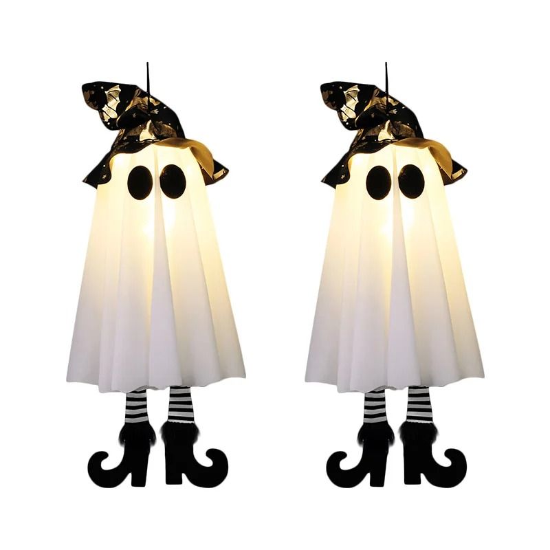 LED Light Up Witch Ghost Hanging Decoration | Halloween Glow Effect | Lightweight Weather Resistant Indoor Outdoor Décor 8