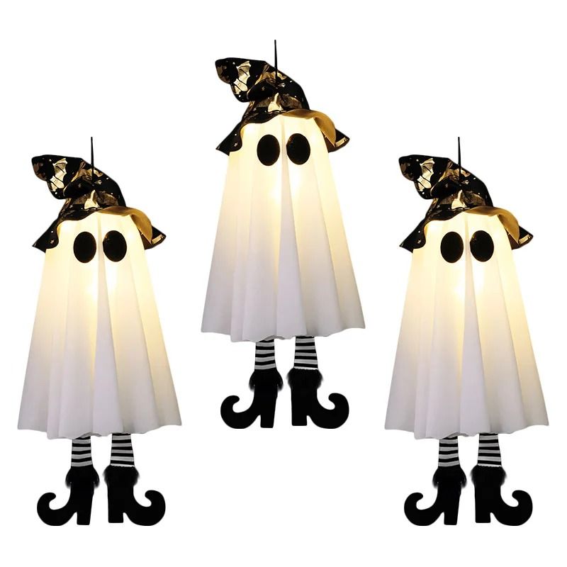 LED Light Up Witch Ghost Hanging Decoration | Halloween Glow Effect | Lightweight Weather Resistant Indoor Outdoor Décor 9