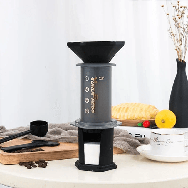 Portable French Press Coffee Maker Stainless Steel | Reusable Filter, Travel-Ready Design | Bold, Full-Bodied Brew Anywhere 3