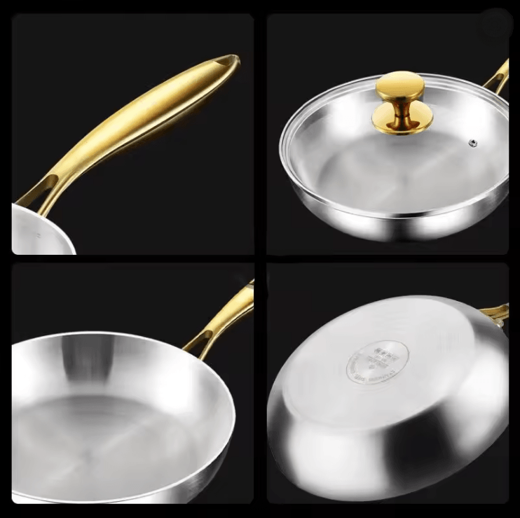 Stainless Steel Nonstick Frying Pan | 316-Grade Construction with Even Heat Distribution | Cool-Touch Handle for Easy Cooking 3