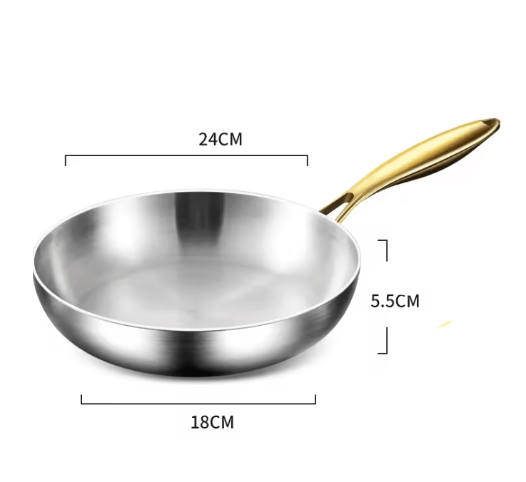 Stainless Steel Nonstick Frying Pan | 316-Grade Construction with Even Heat Distribution | Cool-Touch Handle for Easy Cooking 5