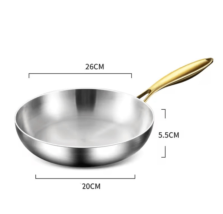 Stainless Steel Nonstick Frying Pan | 316-Grade Construction with Even Heat Distribution | Cool-Touch Handle for Easy Cooking 6