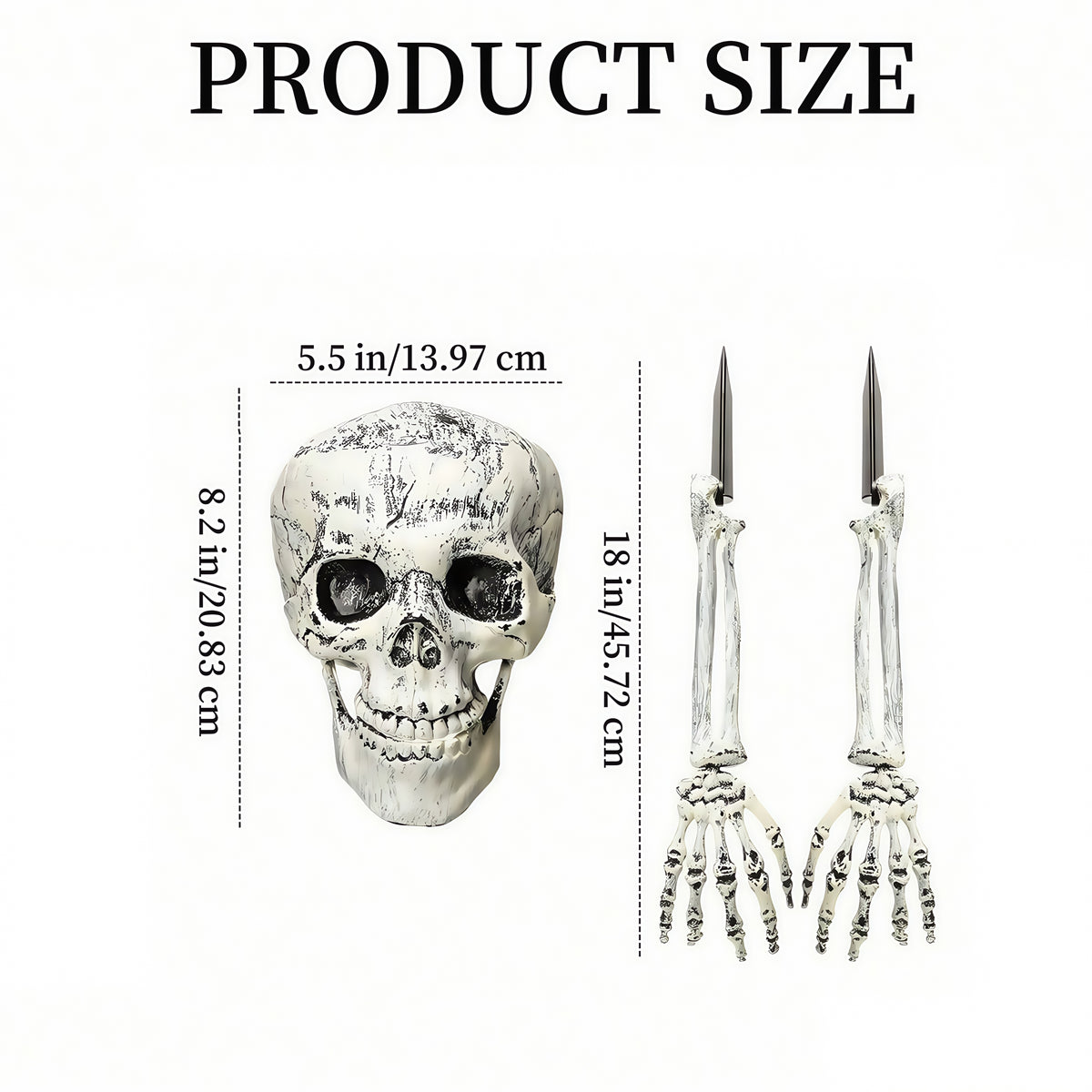 Skeleton Stake Decorations Halloween | Realistic Arm and Leg Bones | Weather-Resistant Reusable Outdoor Garden Stakes 8