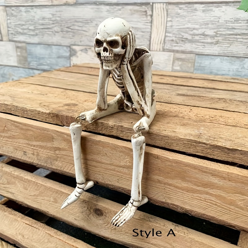 Hanging Skeleton Decoration Resin | Indoor & Outdoor Weather Resistant | Halloween Easter Hanukkah Christmas Decor 1
