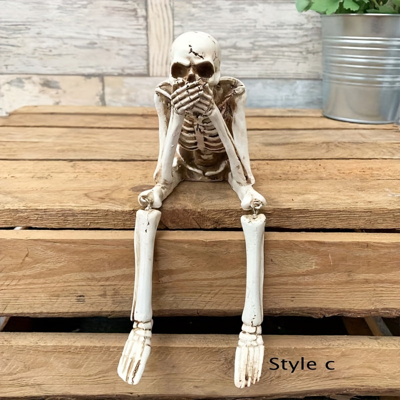 Hanging Skeleton Decoration Resin | Indoor & Outdoor Weather Resistant | Halloween Easter Hanukkah Christmas Decor 6