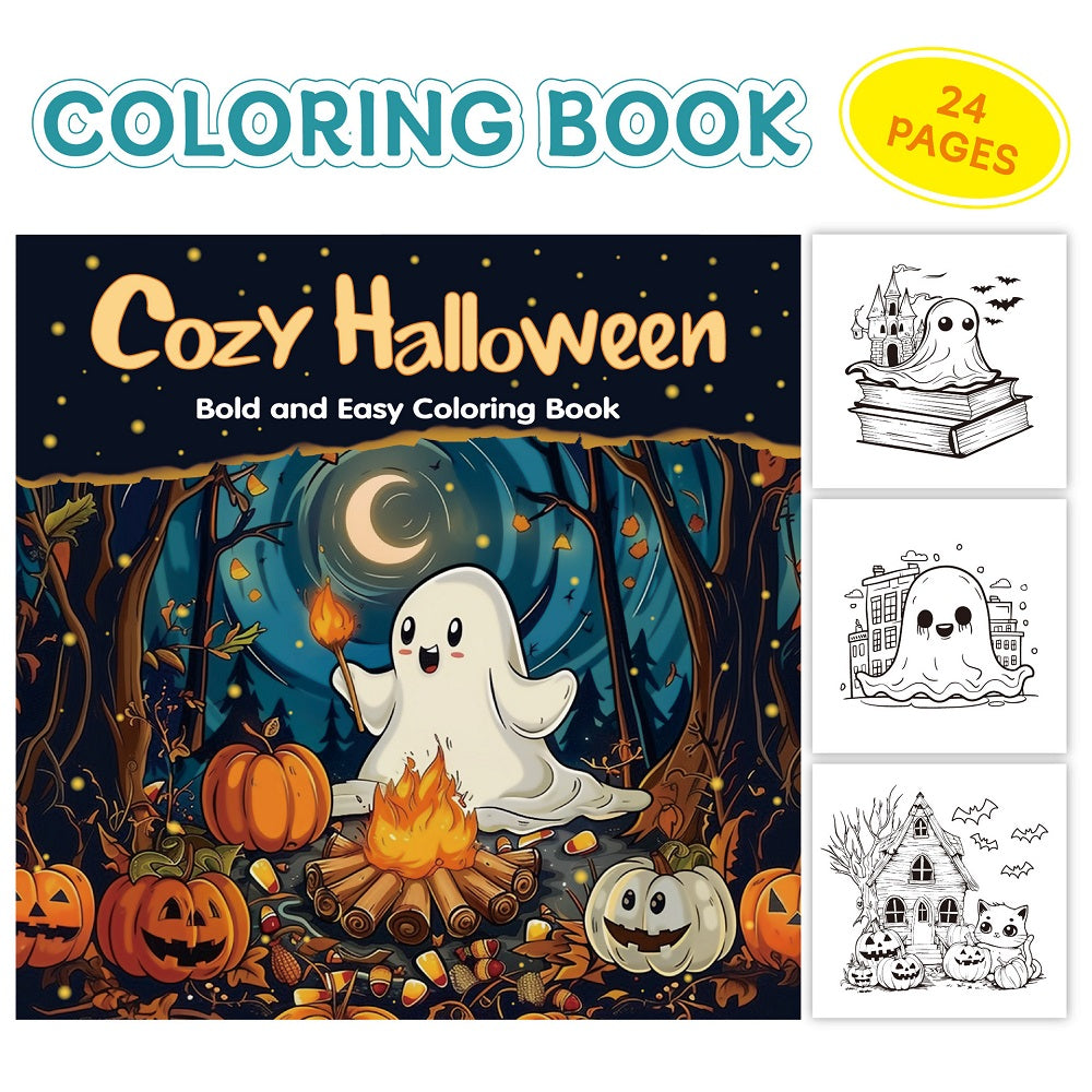 Halloween Colouring Book for Adults and Teens | Bold Easy Designs, Thick Single-Sided Paper | Mindful Stress Relief Gift 2