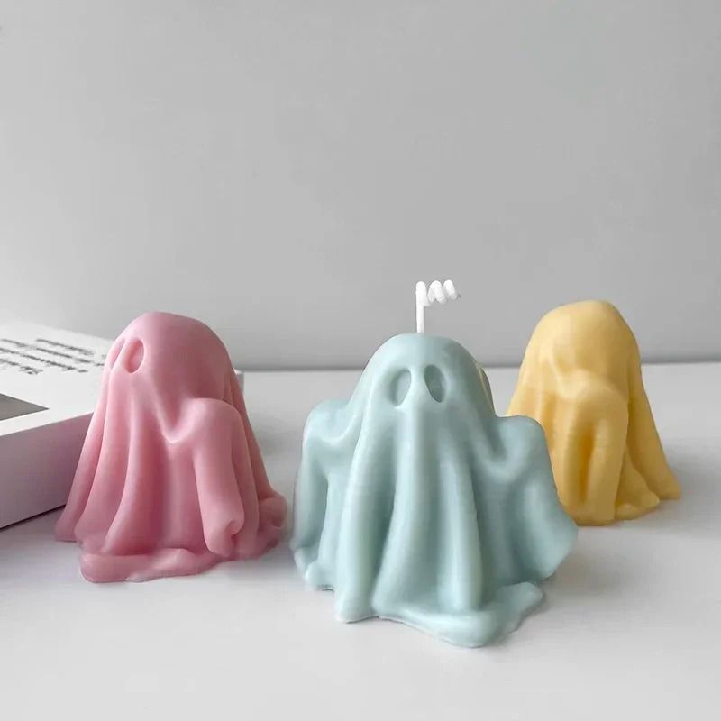Ghost Silicone Candle Mould Halloween | Flexible, Reusable Design | For Wax, Resin, Soap & Plaster Crafts, Detailed Finish 3