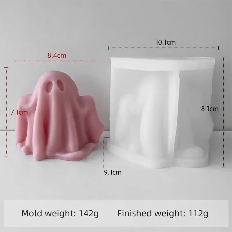 Ghost Silicone Candle Mould Halloween | Flexible, Reusable Design | For Wax, Resin, Soap & Plaster Crafts, Detailed Finish 7