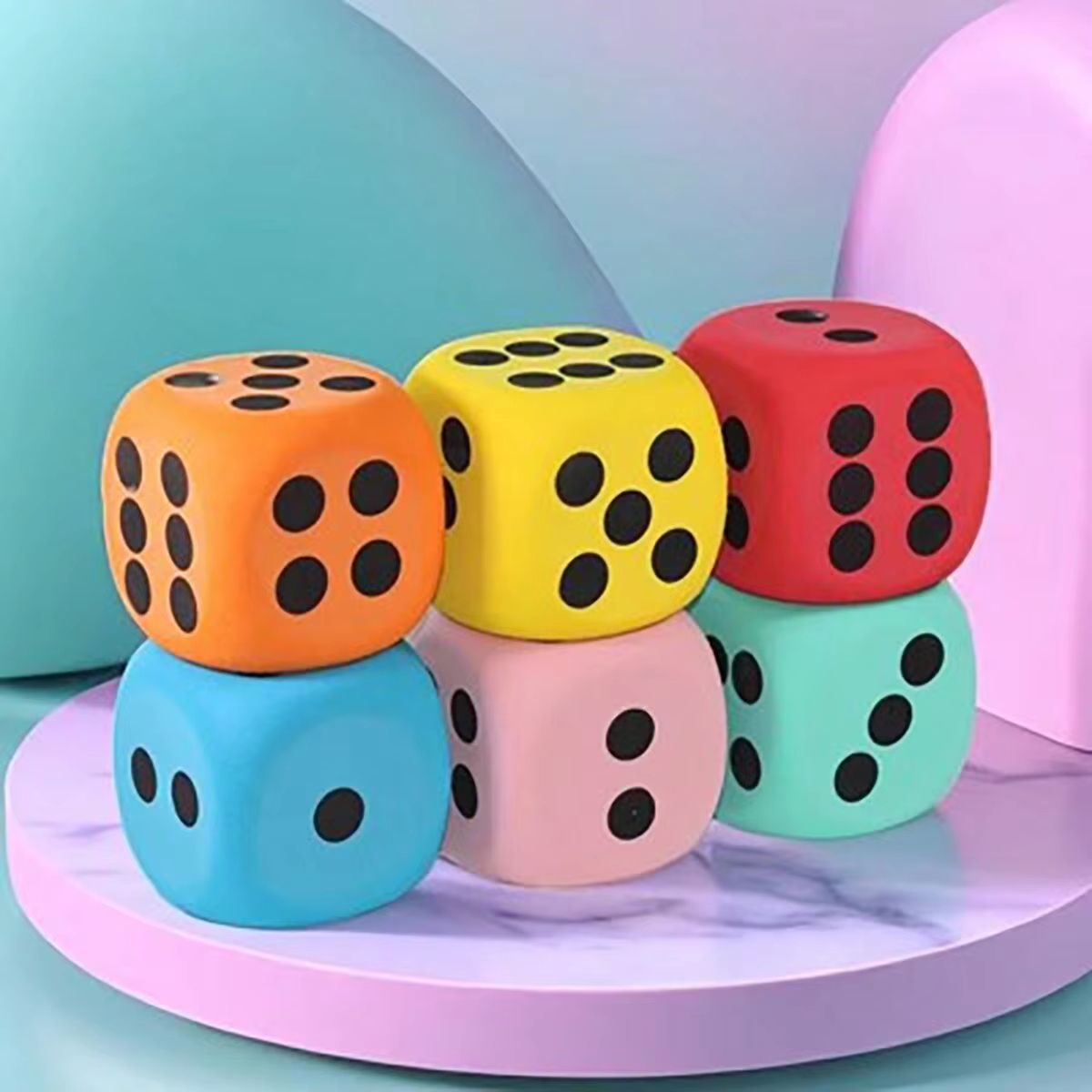 Soft Foam Dice Set | Jumbo Pet Training & Game Dice | Lightweight Foam Build for Interactive Indoor Play with Pets 1