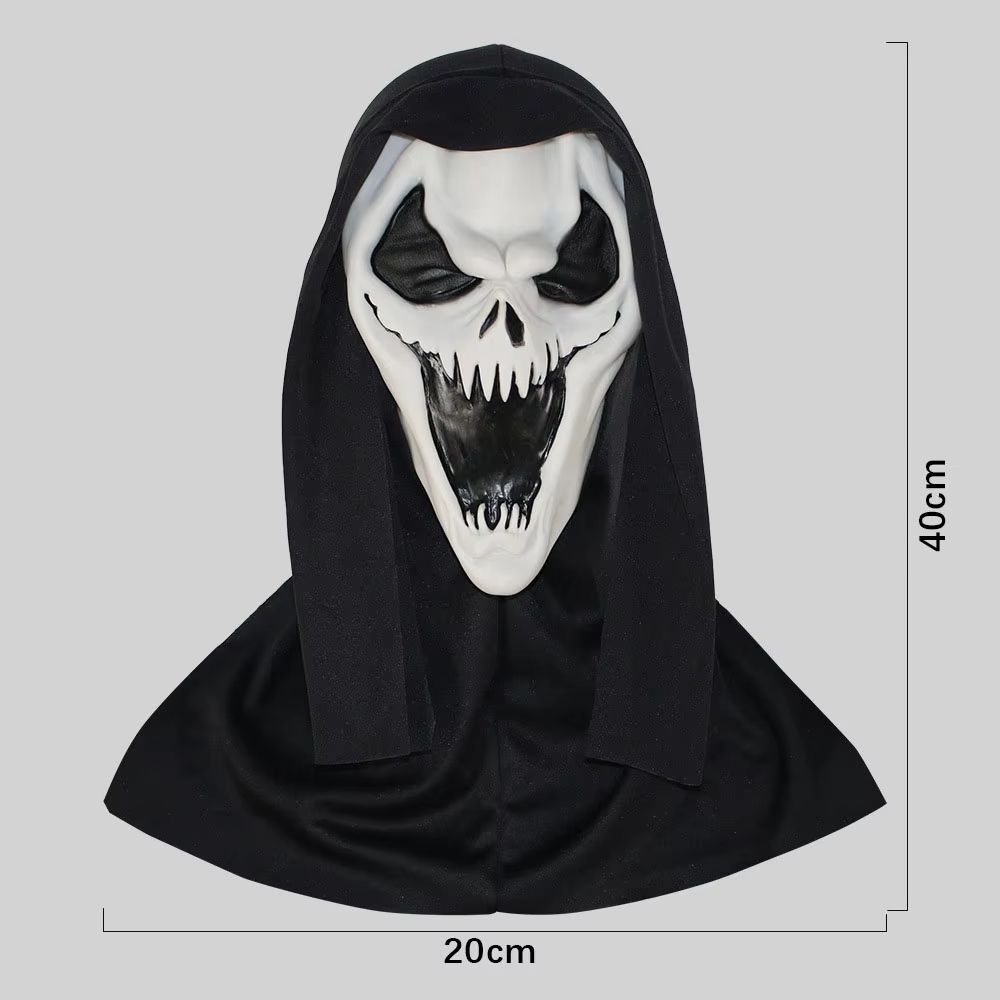 Full Head Scream Mask Halloween Costume | Creepy Red Tongue Design, Breathable Openings | Flexible Natural Latex 4