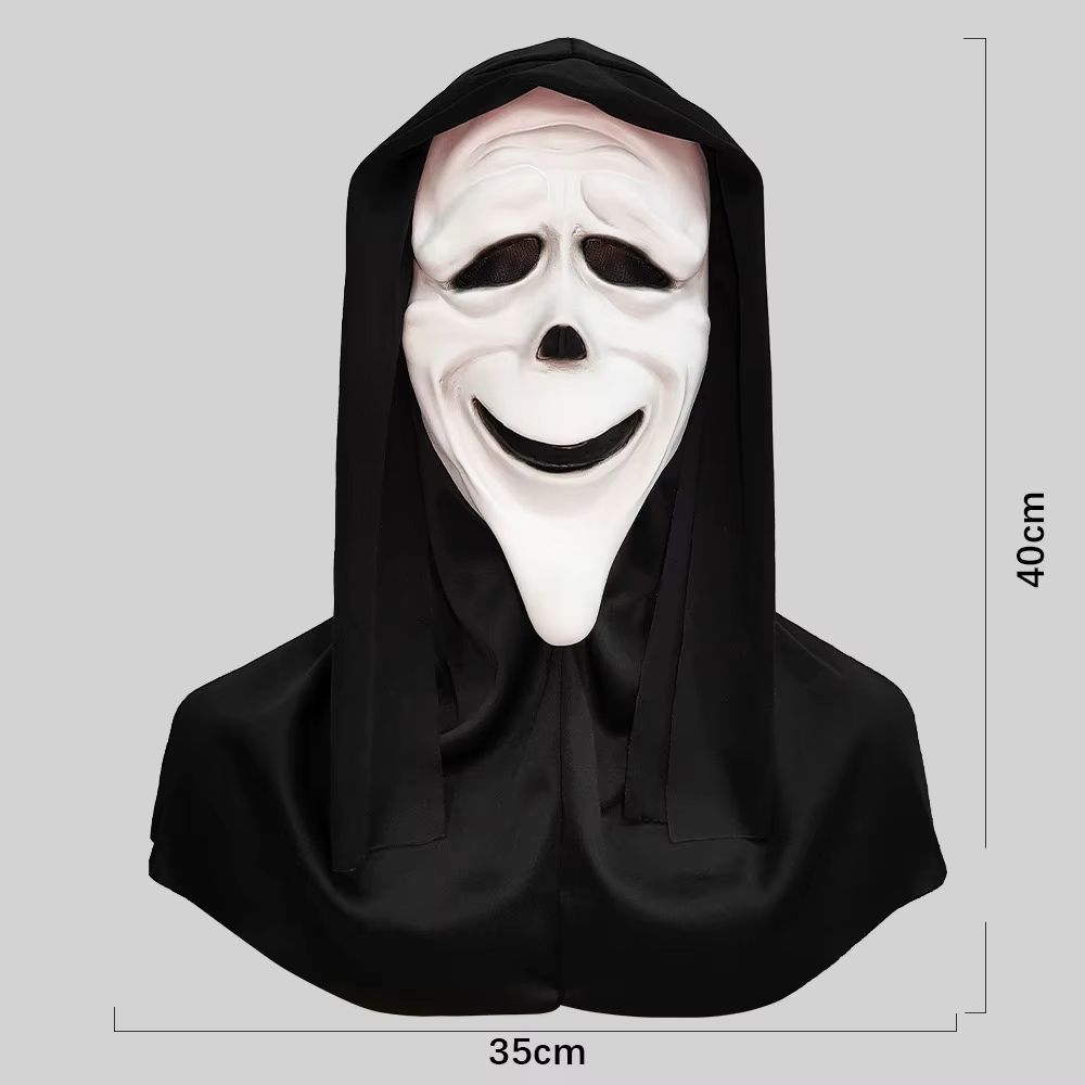 Full Head Scream Mask Halloween Costume | Creepy Red Tongue Design, Breathable Openings | Flexible Natural Latex 6