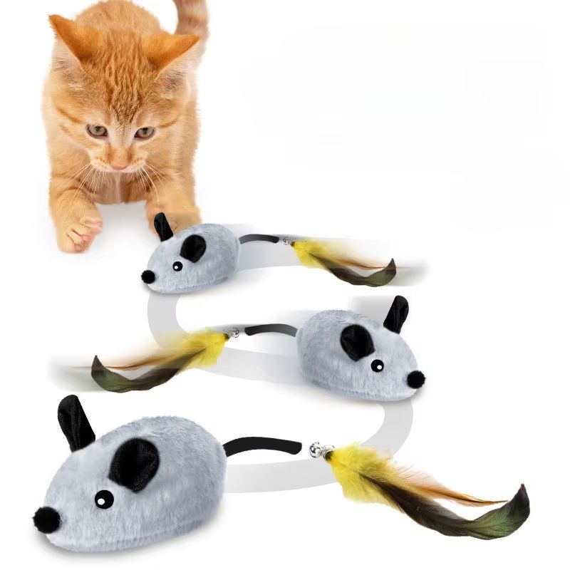 Interactive Motion-Sensing Mouse Toy | Automatic Movement & Squeak Sound | USB Rechargeable for Cats & Small Pets 1