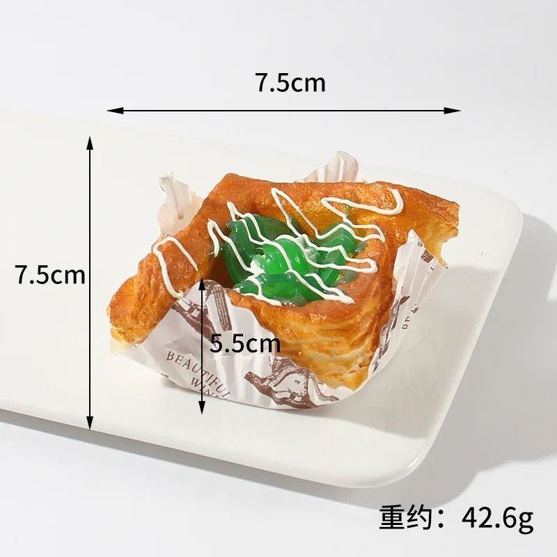 Artificial Bread Pastry Model Props | Soft Realistic Bakery Decor Set | Reusable Fridge Stickers & Photo Props 14