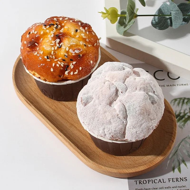 Artificial Bread Pastry Model Props | Soft Realistic Bakery Decor Set | Reusable Fridge Stickers & Photo Props 3