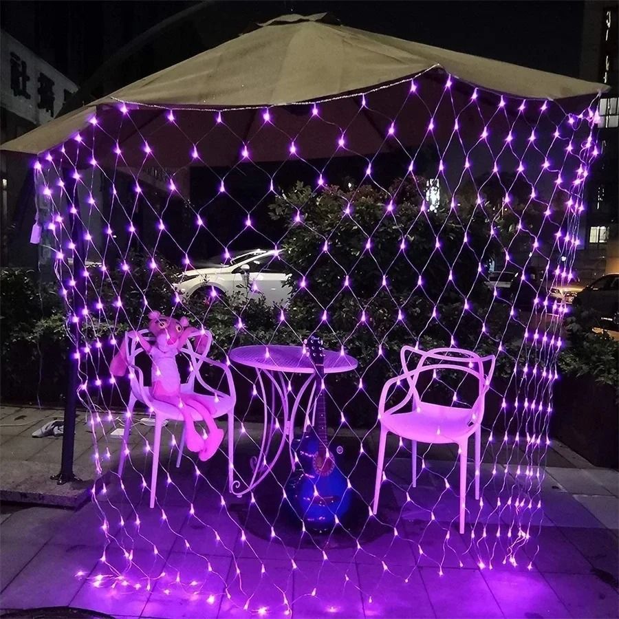 LED Net Mesh Fairy Light Curtain | 8 Lighting Modes, Up to 672 LEDs | For Parties, Weddings and Halloween Décor 4