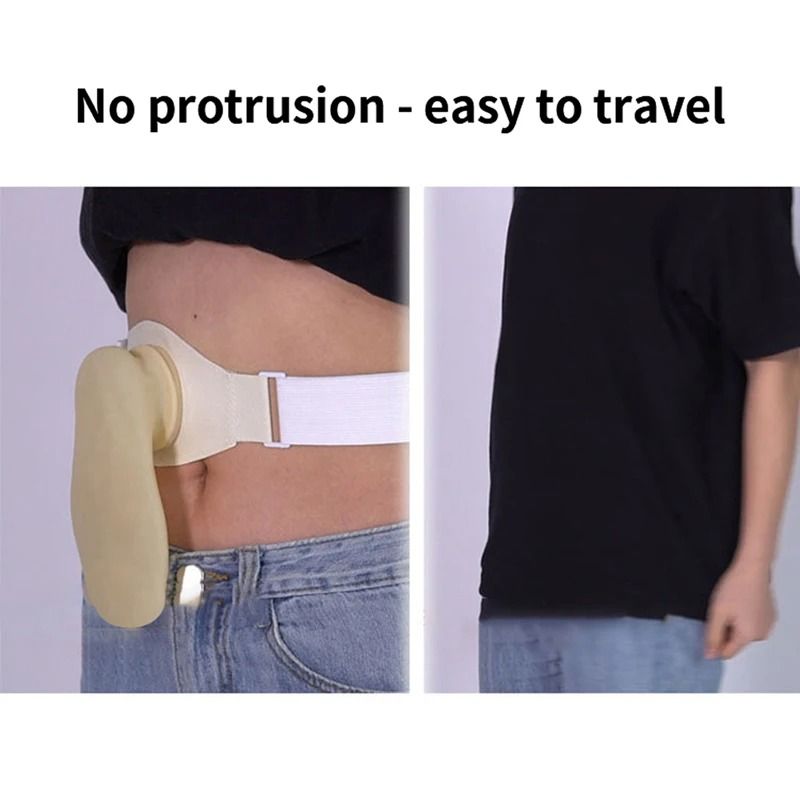 Drainable Ostomy Pouch with Adjustable Belt | Silicone Colostomy Ileostomy Urostomy Bag | Secure, Reusable Support 6