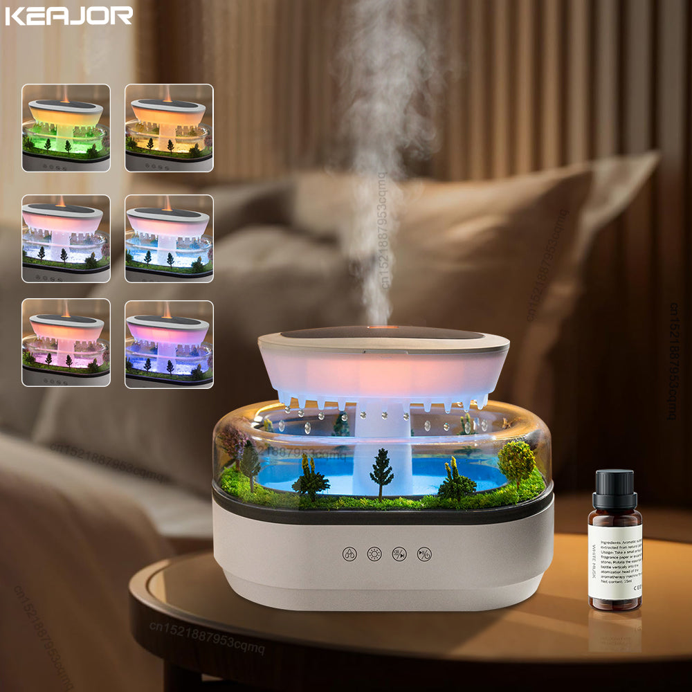 Ultrasonic Aroma Diffuser Humidifier | Colour-Changing LED Light & White Noise | Essential Oil Compatible Mist 1