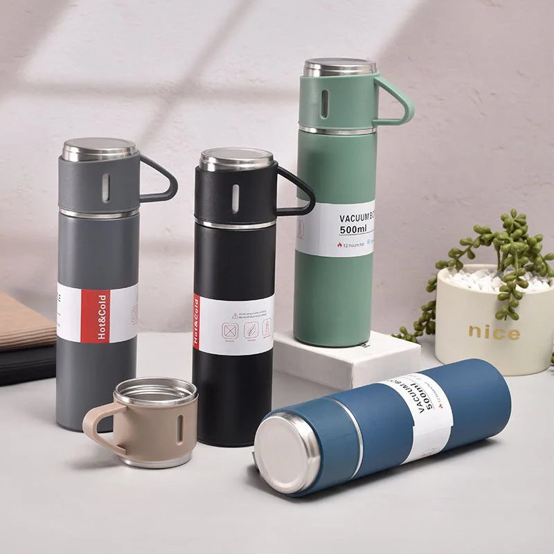 Vacuum Insulated Travel Mug Stainless Steel | 500ml Leak-Resistant Coffee Bottle | Keeps Drinks Hot or Cold for Hours 1