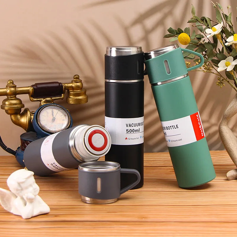 Vacuum Insulated Travel Mug Stainless Steel | 500ml Leak-Resistant Coffee Bottle | Keeps Drinks Hot or Cold for Hours 2