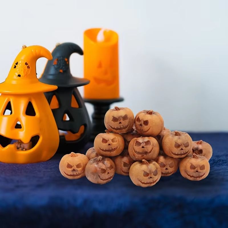 Mini Resin Pumpkins Set of 20 | Fall & Halloween Decor for Tables, Shelves & Wreaths | Reusable Resin Accent Pieces 4