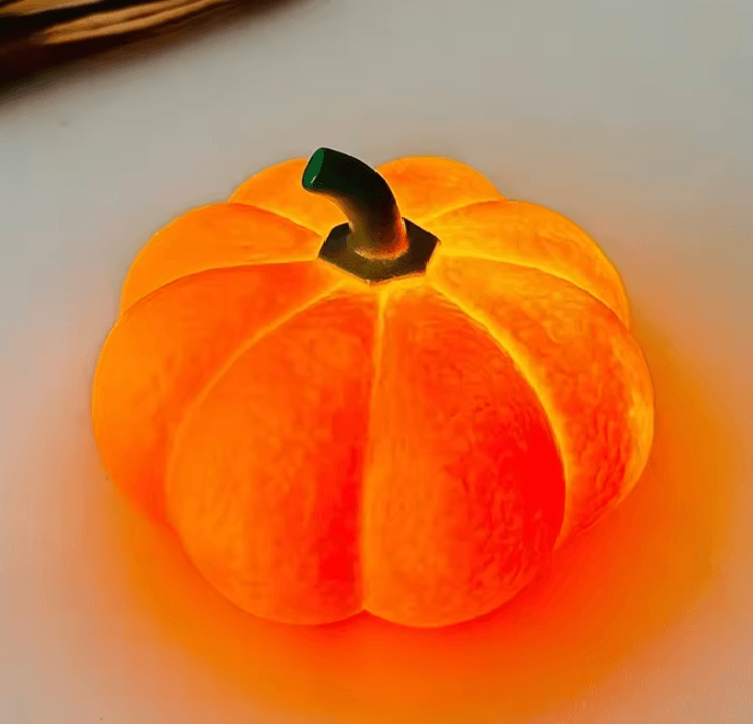 Halloween Pumpkin LED Night Light | Battery Powered Cordless Lantern | Warm Flicker-Like Glow for Cosy Fall Decor 4