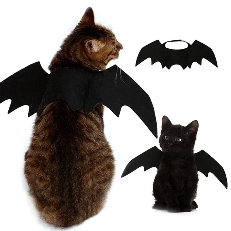 Pet Bat Wings Costume for Halloween | Adjustable Neck and Chest Straps for Cats and Small Dogs | Soft Lightweight Fabric 4