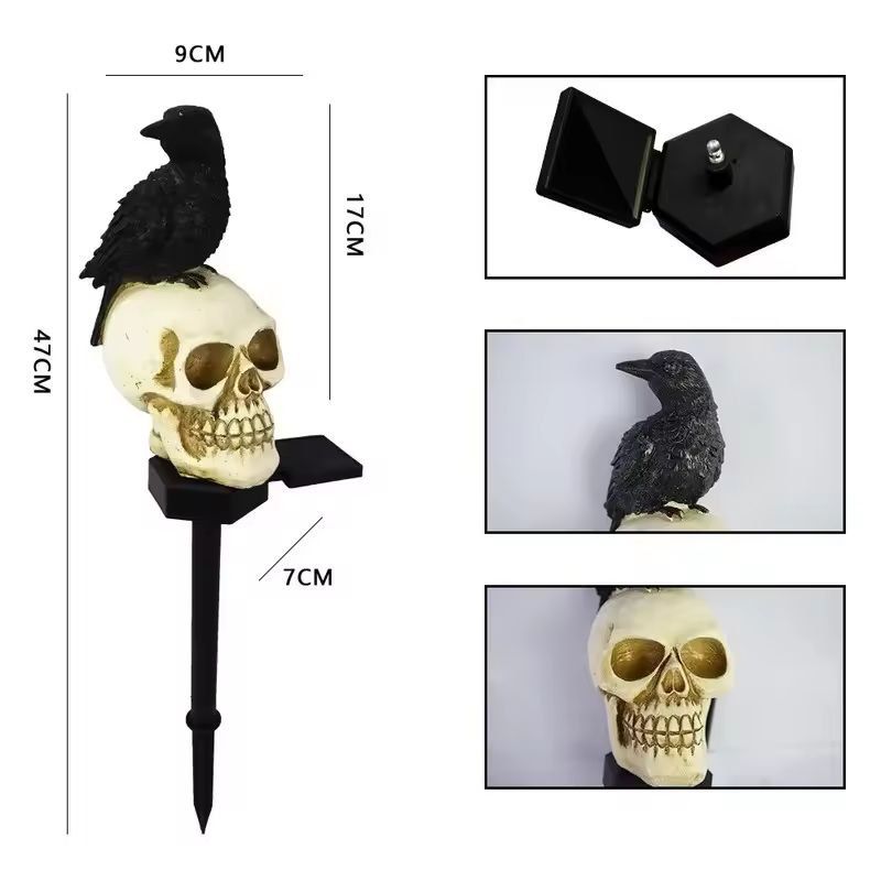 Outdoor Skeleton & Ghost Halloween Light Set | Built-In LED Glow, Easy Setup | Weather-Resistant Garden & Porch Decoration 3