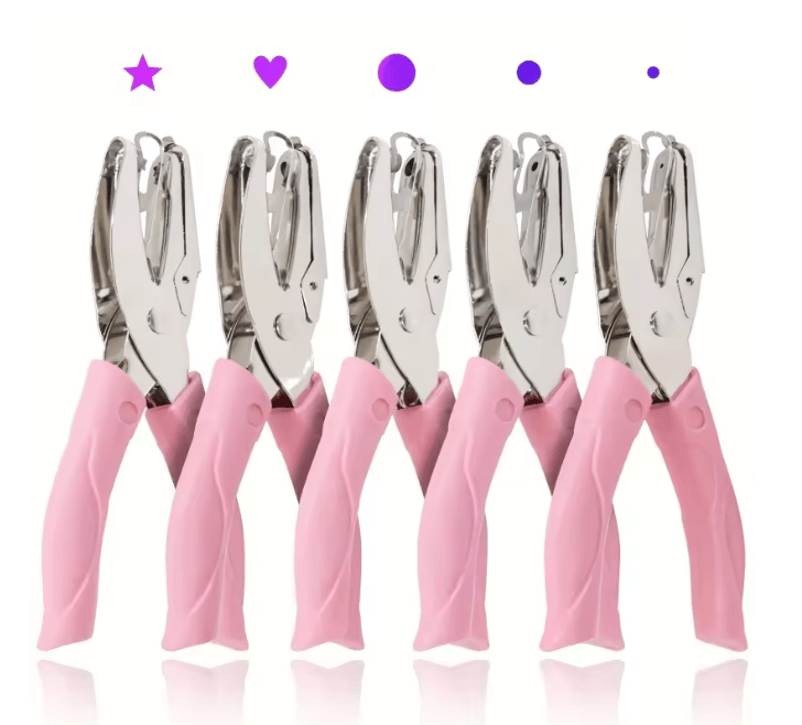 Single Hole Craft Punch Metal Cutting Core | Star Heart Circle Shapes | Clean One-Press Cutouts for Scrapbooking & DIY 1