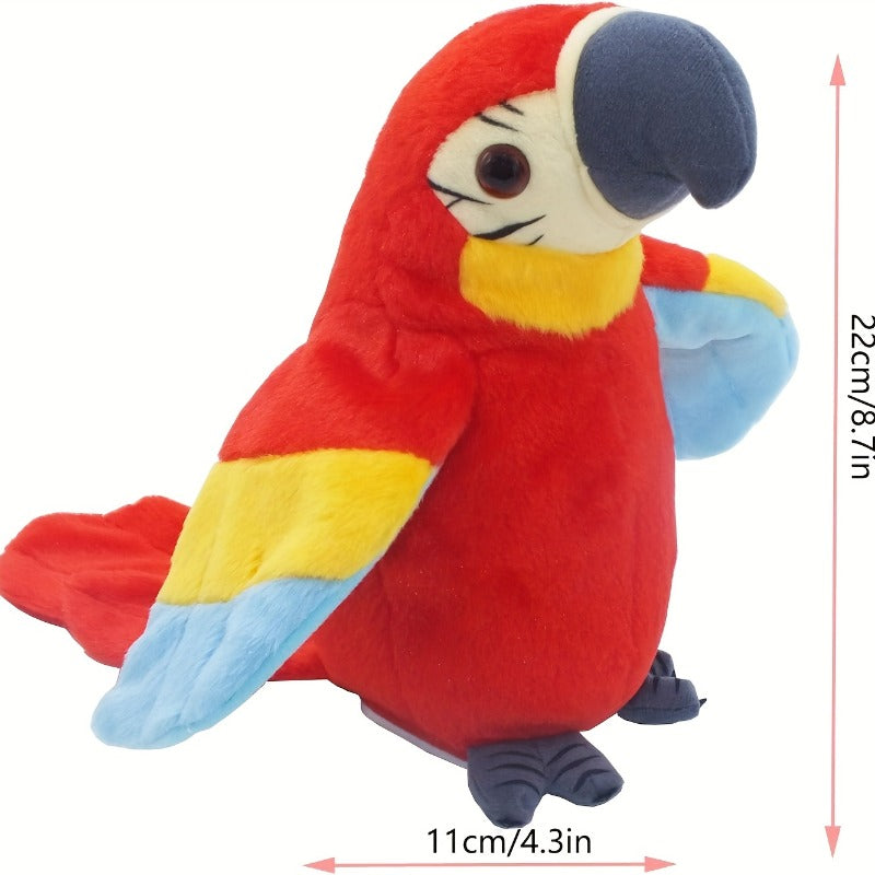 Talking Parrot Plush Toy | Records and Repeats Your Voice | Soft Cuddly Bird Toy for Playful Interactive Learning Fun 6
