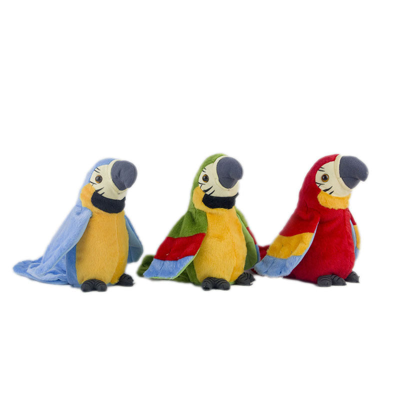 Talking Parrot Plush Toy | Records and Repeats Your Voice | Soft Cuddly Bird Toy for Playful Interactive Learning Fun 3