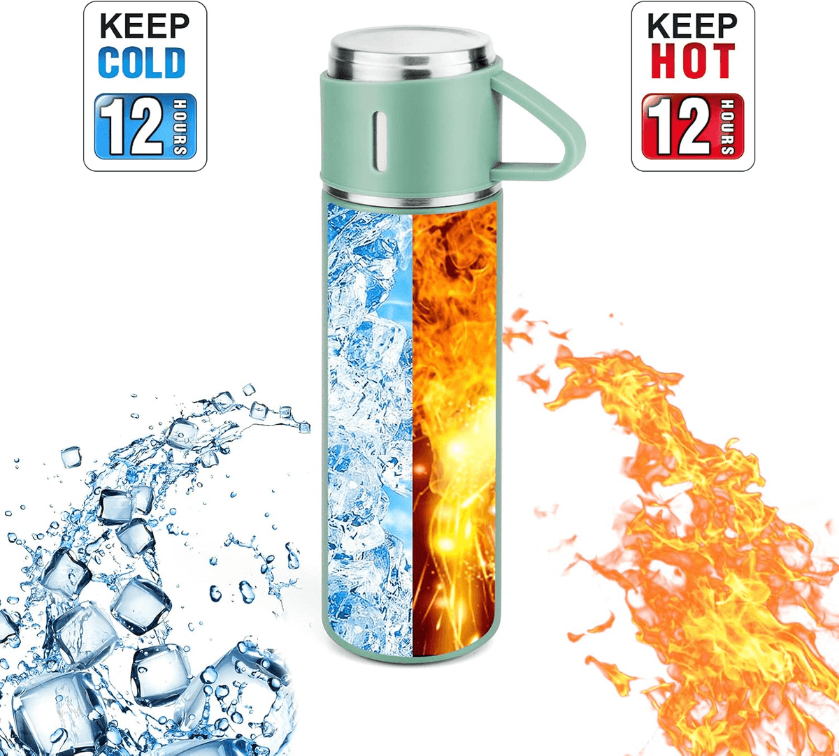 Vacuum Insulated Travel Mug Stainless Steel | 500ml Leak-Resistant Coffee Bottle | Keeps Drinks Hot or Cold for Hours 7