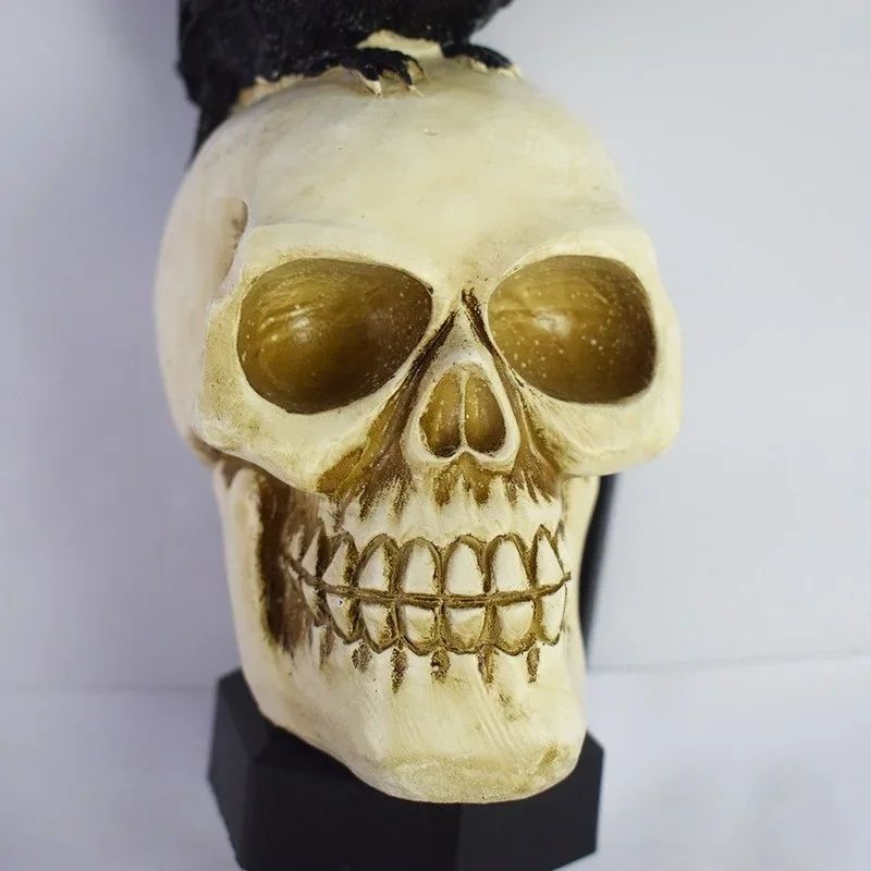 Light-Up Skeleton Ghost Decoration Halloween | Glowing LED Grimace Design | Weather-Resistant Outdoor Yard Prop 7
