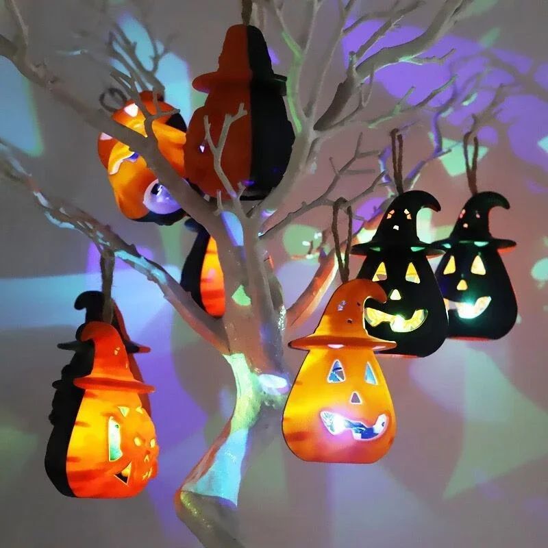 Pumpkin Skull LED Night Lantern Halloween Décor | Battery Powered Flameless Design | Portable Indoor Kids Room & Party Light 6