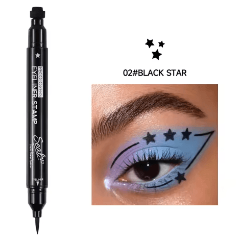 Dual-Ended Stamp Liquid Eyeliner for Women | Waterproof Quick-Drying Formula | Long-Lasting Smudge-Resistant Wear 5