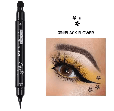 Dual-Ended Stamp Liquid Eyeliner for Women | Waterproof Quick-Drying Formula | Long-Lasting Smudge-Resistant Wear 6