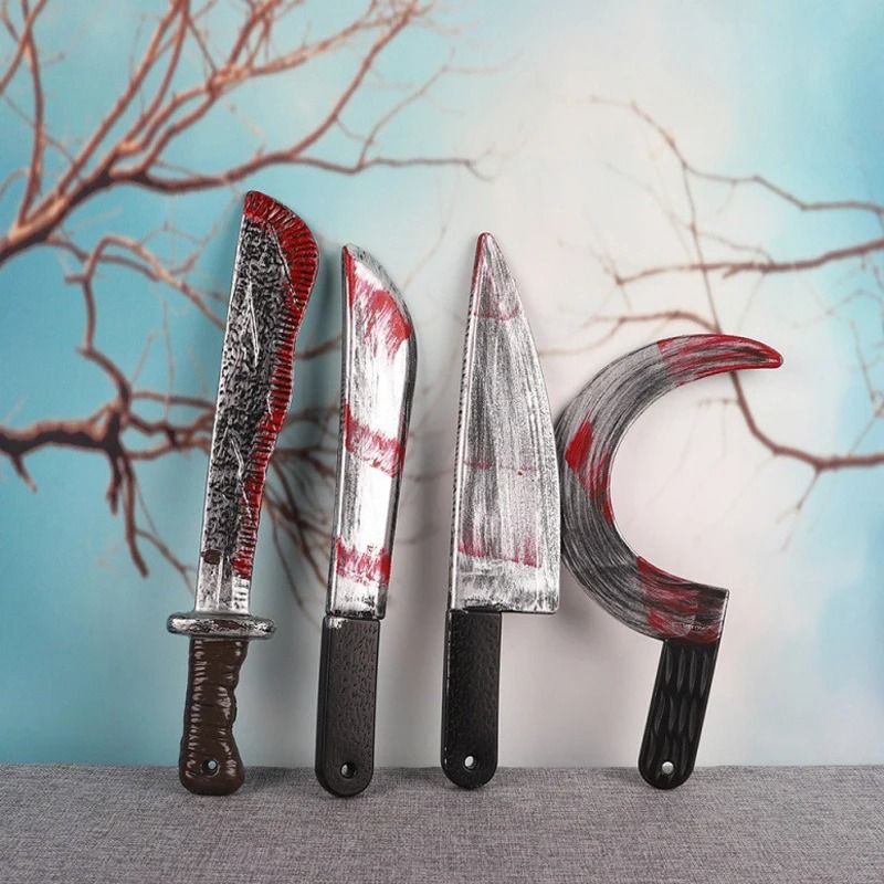 Halloween Axe Prop | Realistic Plastic Blade for Haunted House Decor and Cosplay | Lightweight and Reusable Design 2