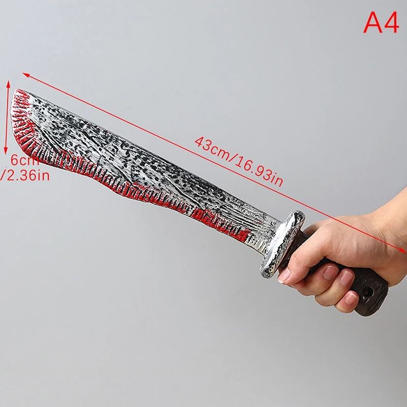 Halloween Axe Prop | Realistic Plastic Blade for Haunted House Decor and Cosplay | Lightweight and Reusable Design 11
