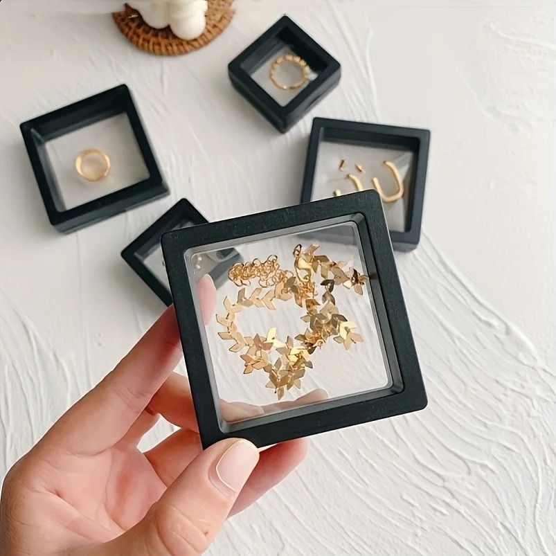 Plastic Display Box Set of 10 | Clear Lids with Secure Closure | Stackable Storage for Jewellery, Coins and Collectibles 3