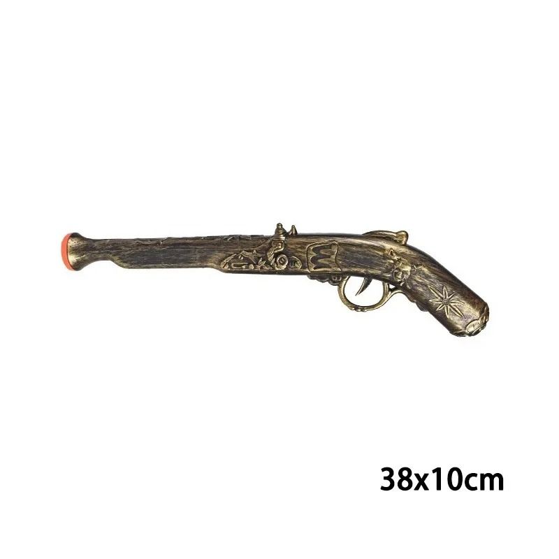 Flintlock Pirate Pistol Prop | Retro Engraved Costume Sidearm | Lightweight ABS Build for Halloween Party Cosplay 3